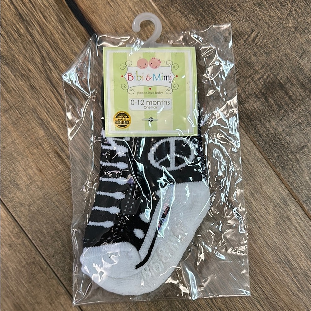 Black and White Baby Socks